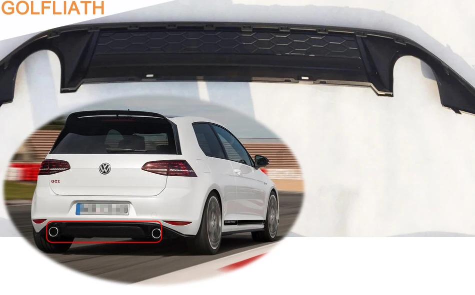 GOLFLIATH OEM авто задний бампер спойлер диффузор для Volkswagen VW GOLF VII 7 MK7 стандарт и GTI бампер