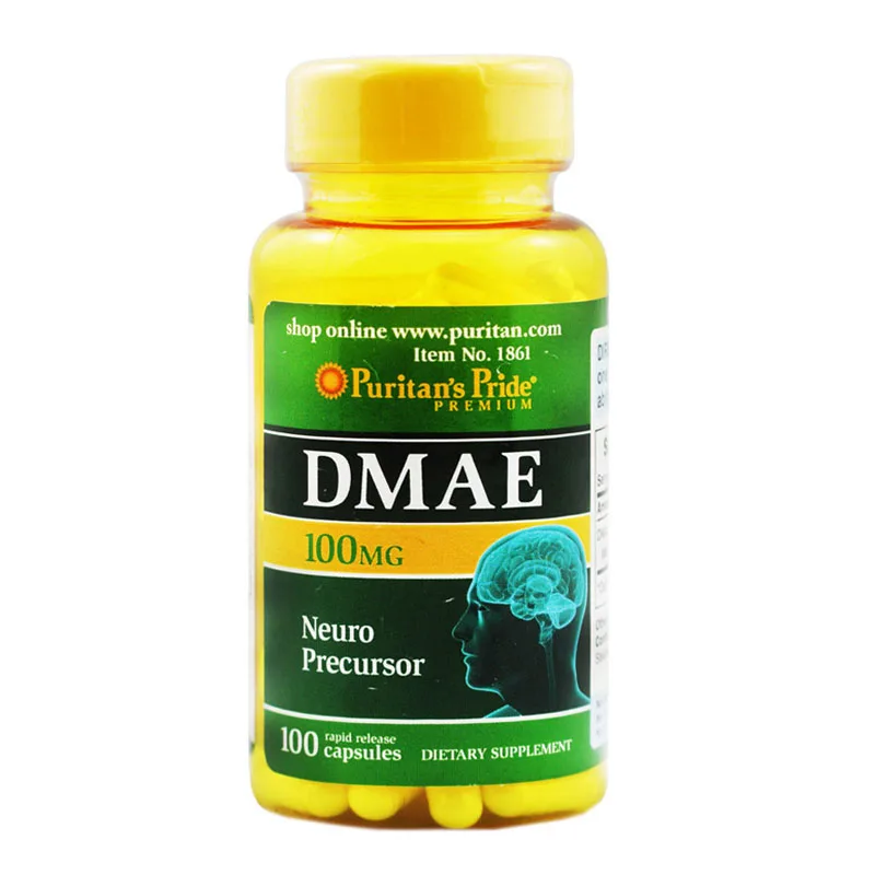 

Free shipping DMAE 100 mg Neuro Precursor 100 pcs