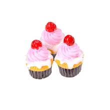 3 шт Миниатюрные модели продуктов питания Клубничные торты аксессуары для кукольного домика