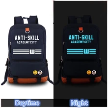 Рюкзак с принтом Лидер продаж японское аниме Toaru Kagaku no Railgun определенная научная светящаяся сумка для ноутбука Harajuku Mochila Feminina