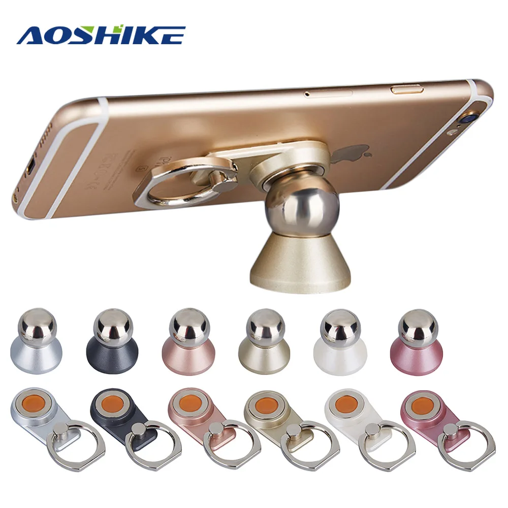 

AOSHIKE Magnetic Ring Bracket Holder For Phone In Car 360 Rotation Holder Mobile Support Motorcycle Phone Universal
