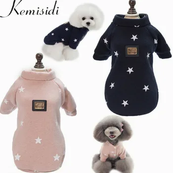 Cinq étoiles chaud chien vêtements hiver doux coton pull vêtements chiot manteaux pour petits chiens Chihuahua noël Pet Costume