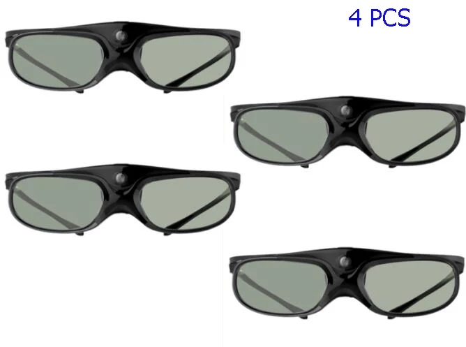 4PCS Активные Аккумуляторные 3d-очки с поддержкой 96/120/144 Гц для Xgimi Z3/Z4/Z6/H1/H2 Nuts G1/P2 BenQ acer и DLP LINK проектор - Цвет: 4PCS