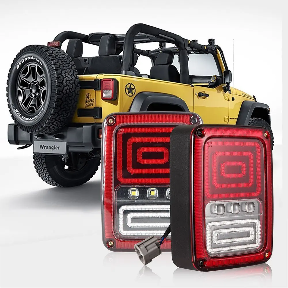 LED Integrated Taillight For Jeep Wrangler JK 2007 2016 Snake Style