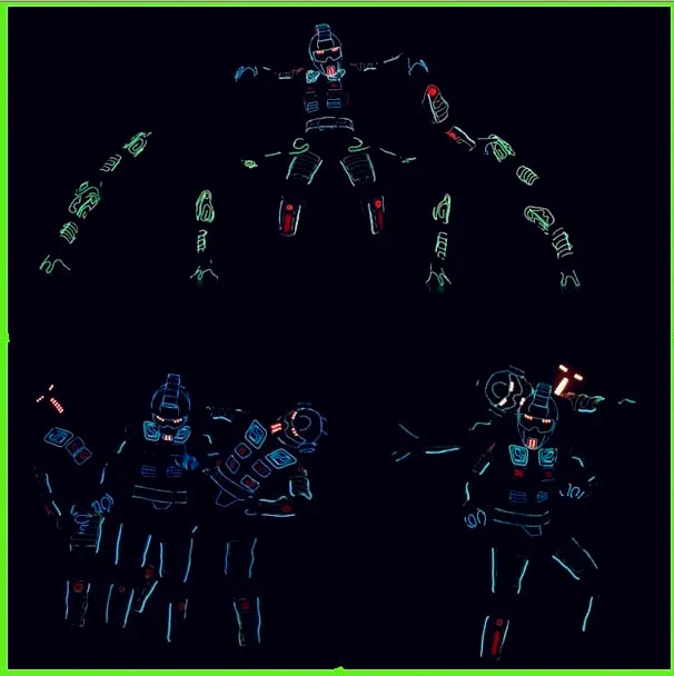 Compare EL light LED performance clothing Fluorescent lightning noctilucent dance custom-made