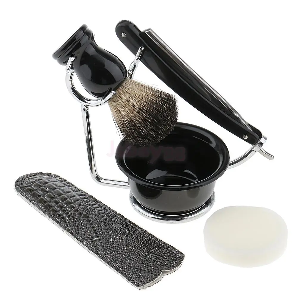 6 в 1 профессиональный набор для ухода за лошадьми для путешествий, Парикмахерская щетка для бритья, безопасные Прямые бритвенные инструменты, чаша для бритья, кружка, набор мыла для мужчин