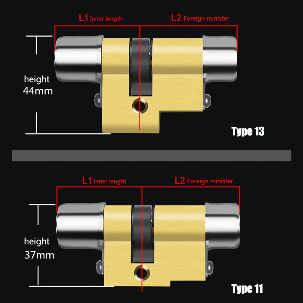 Противоугонная дверь lGate цилиндр замок для тихих перемещений, Тип 11/13 медь c-класса замок для тихих перемещений, лезвие не поддается насильственному супер c-класса фиксатором лезвия 8keys