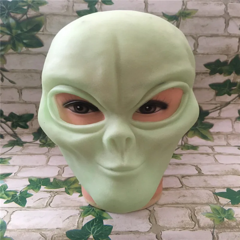 New Halloween Easter Terror Mask Vinyl Scary Realistic UFO Alien Head