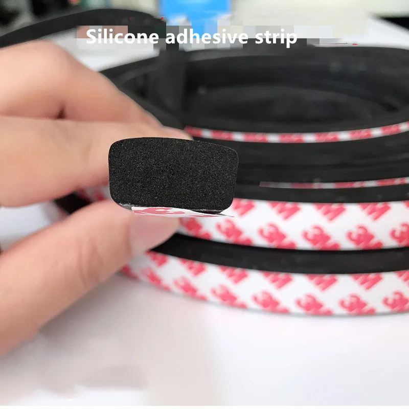 

Custom Made Adhesive Silicone Rubber Foam Seal Strip Temperature Resistance Tape 10/15/20/25/30 x 3mm 5mm Black