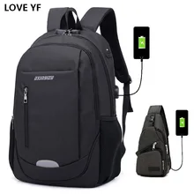 2018 new casual anti-theft password backpack Fashion Boy Girl School Backpack Waterproof USB Charging Travel mochila school bag