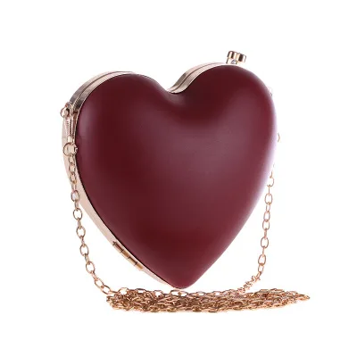 

New Peach Heart Dinner Bag Korean Version Of The Women's Clutch Bag Girl Cute Handbag Chain Small Bag Diagonal