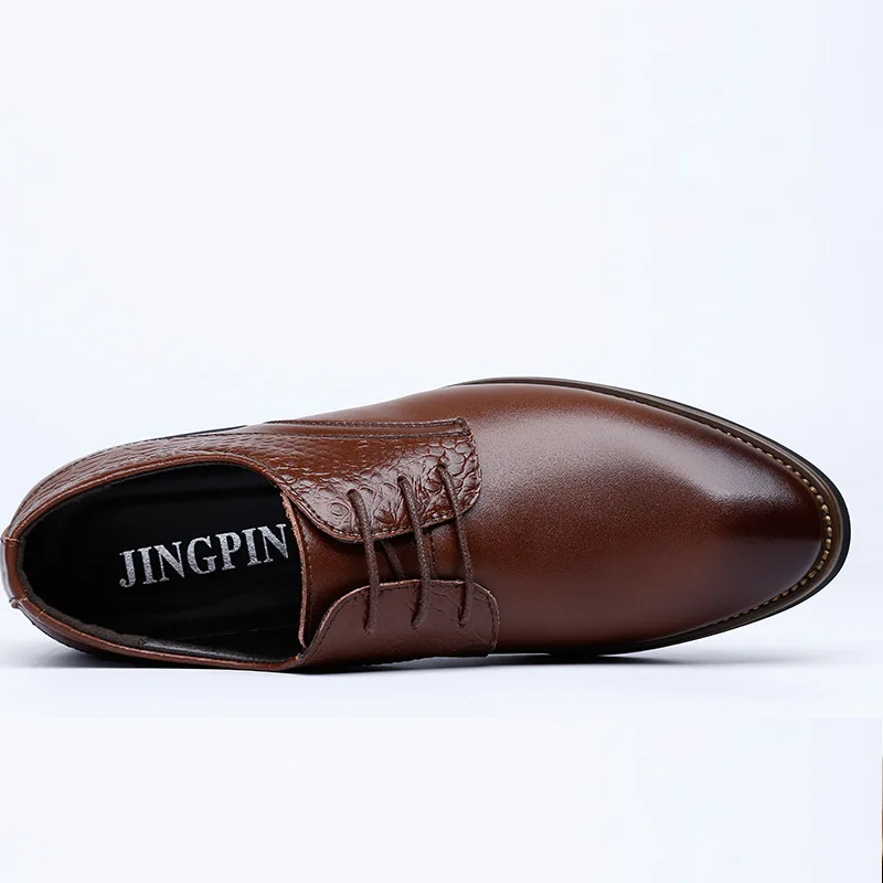 Caoutchouc Rond Oxford D'été En Légers Noir Hommes Style Angleterre Bout Chaussures marron Noir Mâle Cuir Robe Formelle Fqx1Cw8