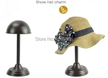 

Free Shipping Bronze Metal Hat Stand Hat& Wig Display Stand Rack MJ07