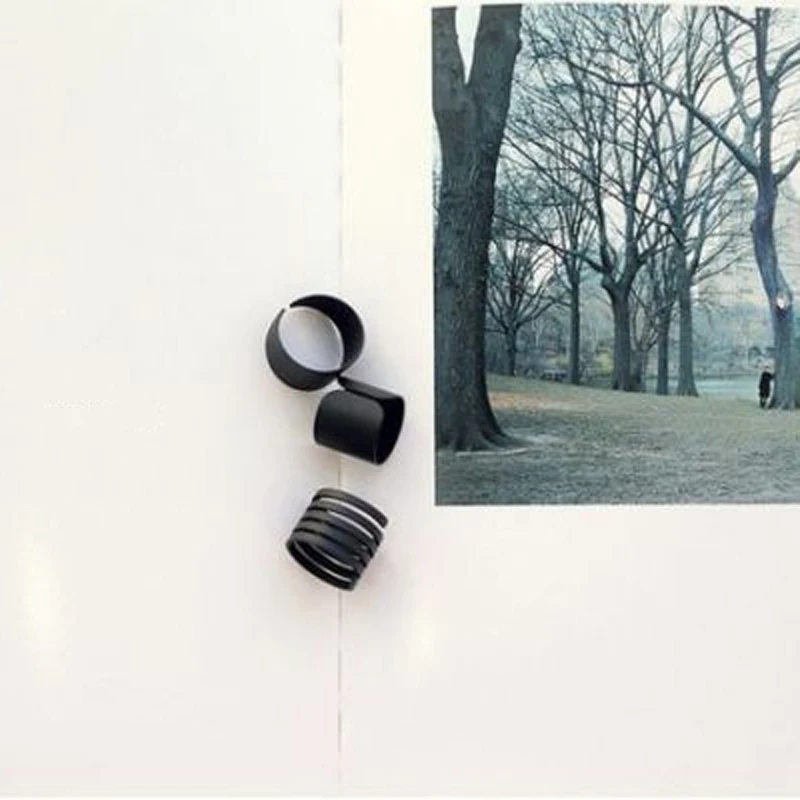 1Set/3Pcs Fashion Black Stack Simple Plain Above Knuckle Ring Band Midi Rings