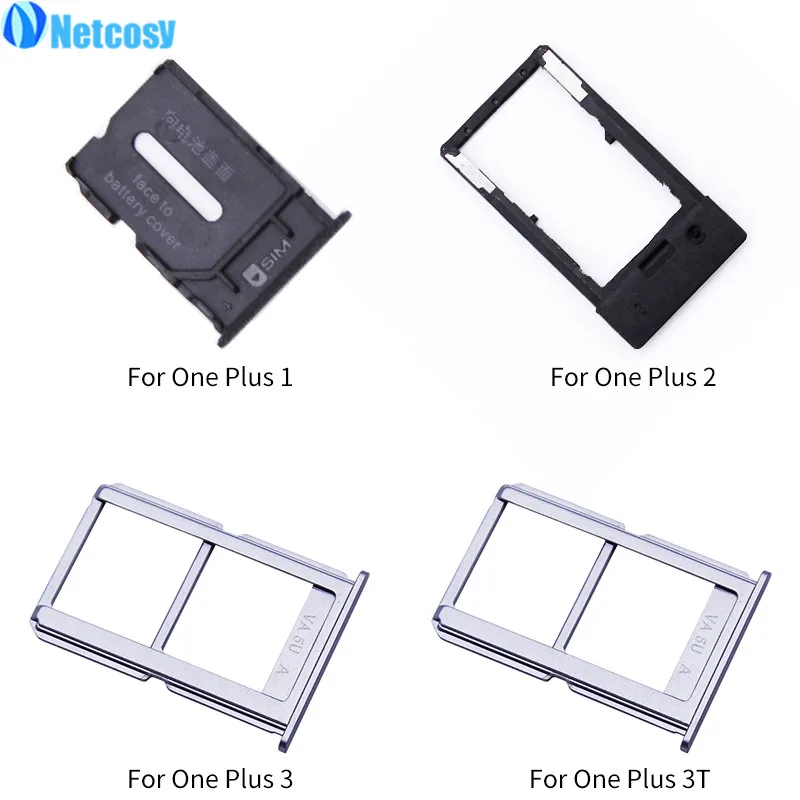 

Netcosy Black SIM Card Tray Replacement Parts SIM Card Slot Tray Holder For Oneplus 1 A0001 2 A2005 3 A3000 3T A3010 Repair Part