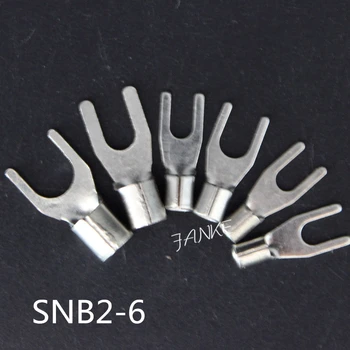 

1000pcs/pack SNB2-6 Furcate Naked Cold Pressed Brass Terminals(Type TU) Cable Lugs Crimp Wire Connectors For AWG16-14