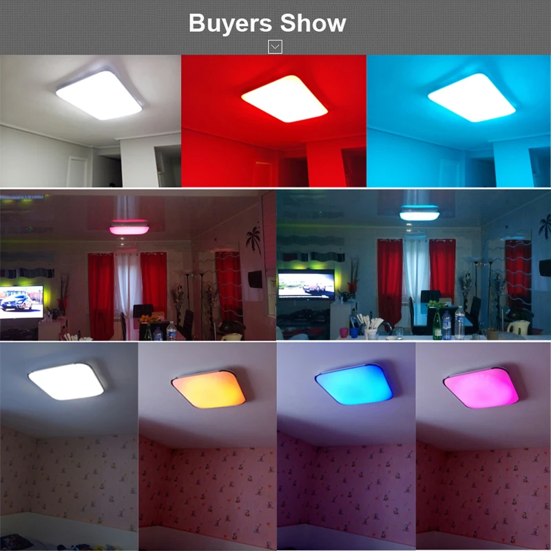 Modern LED Ceiling Lights for living room square lustres plafoniera led Dimmer RGB ceiling lamps Bedroom luminaria teto remote