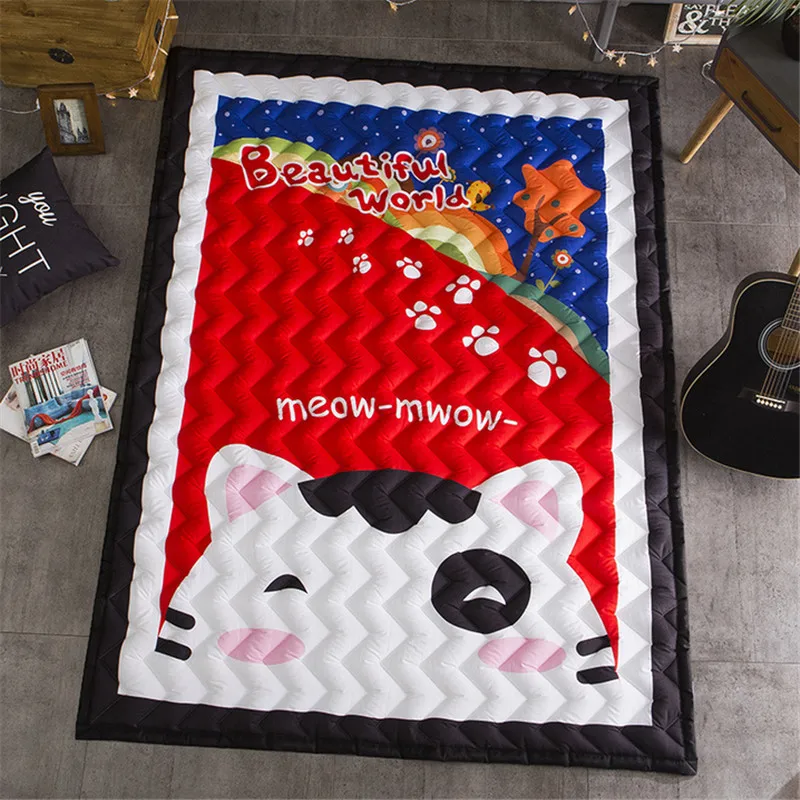 Cartoon boys girls game carpet 2 sizes cotton mats elephant baby child playmat 145*195cm rug blanket 1.5cm 2.5cm house floormat Cartoon boys girls game carpet 2 sizes cotton mats elephant baby child playmat 145*195cm rug blanket 1.5cm 2.5cm house floormat