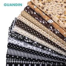 GUANDIN, 50x50 см 14 шт./лот, плотная тонкой хлопковой ткани, кофе и черный одежда в стиле пэчворк для DIY лоскутное и шитья Fat кварталы Материал