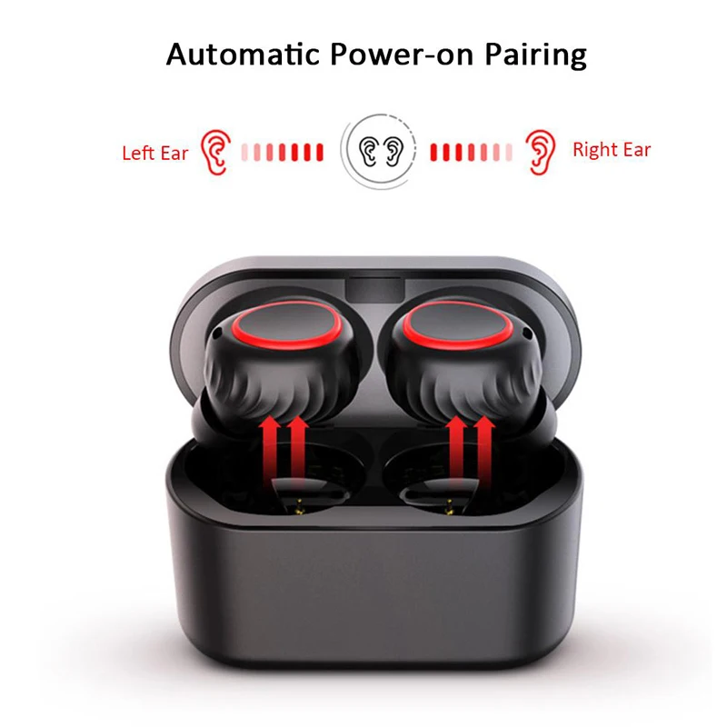 

Bluetooth 5.0 True Wireless Earbuds with Portable Charging Case, Sweatproof Sport TWS Earphones FOR IPHONE XIAOMI