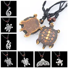 

HOT! Men Women's Fashion Jewelry Imitation Yak Bone Carved Tirbal Hawaii Turtles Necklace Charm Pendant Choker Gift