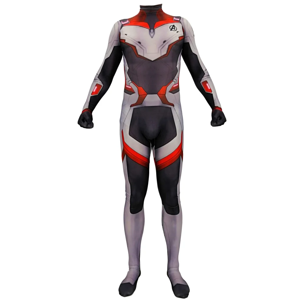 2019 Avengers Endgame Quantum Realm Kostuum Advanced Tech Cosplay Costume 3D Print Spandex Lycra Zentai For Kids Adult Bodysuit
