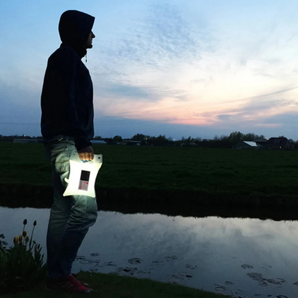 

LED Camping Light Emergency Lamp IP67 Waterproof Portable Lantern Foldable PVC Bag Hiking Tent Lamp Inflatable Solar Light