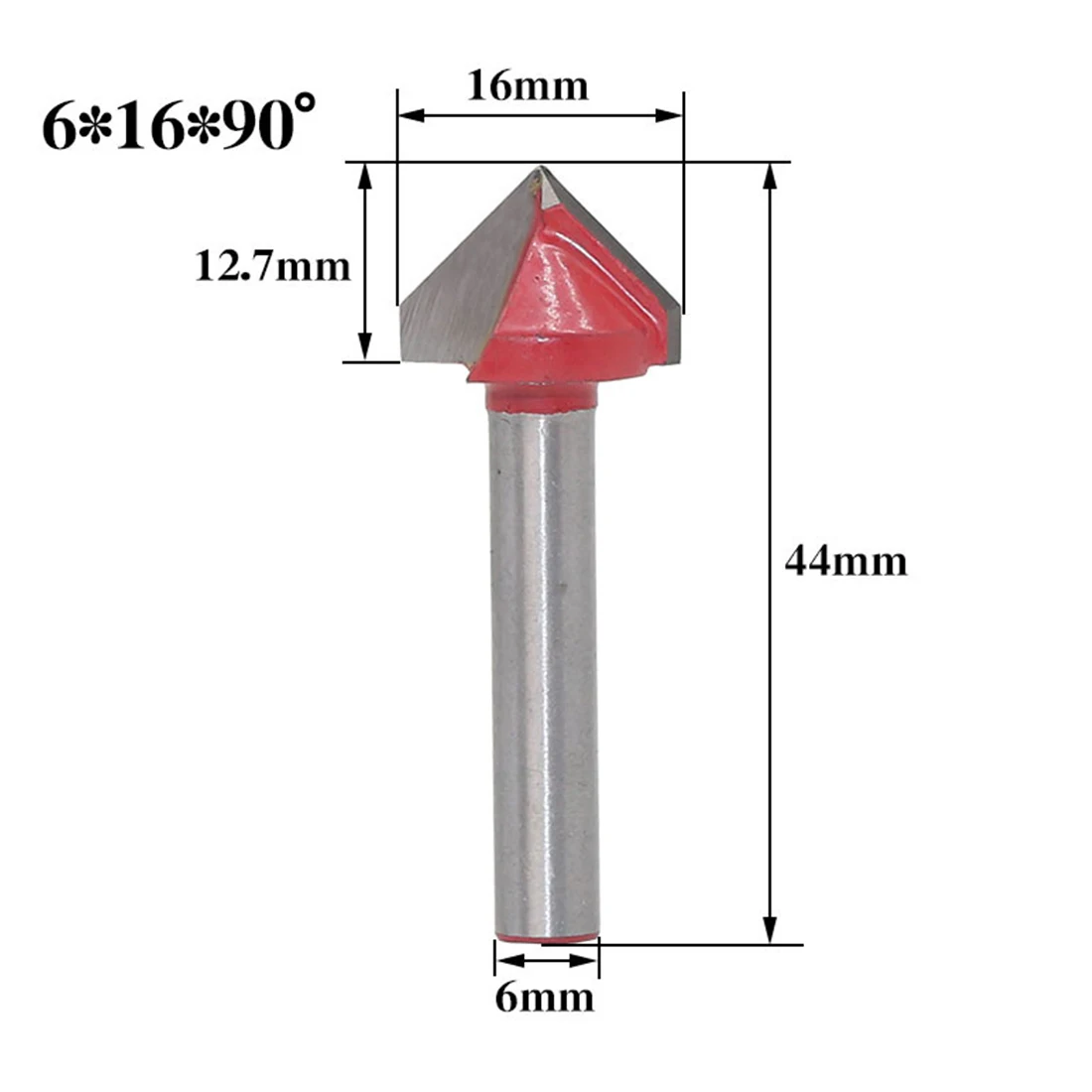 6 мм V бит ЧПУ твердосплавная Концевая фреза Вольфрамовая сталь деревообрабатывающий фреза 3D деревянная Фасонная фреза ДВП бит 60 90 120 150 градусов - Длина режущей кромки: 6mm 16mm 90mm