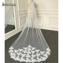 Новое поступление, один слой, 2,5 метра, кружево на нижней части вуали