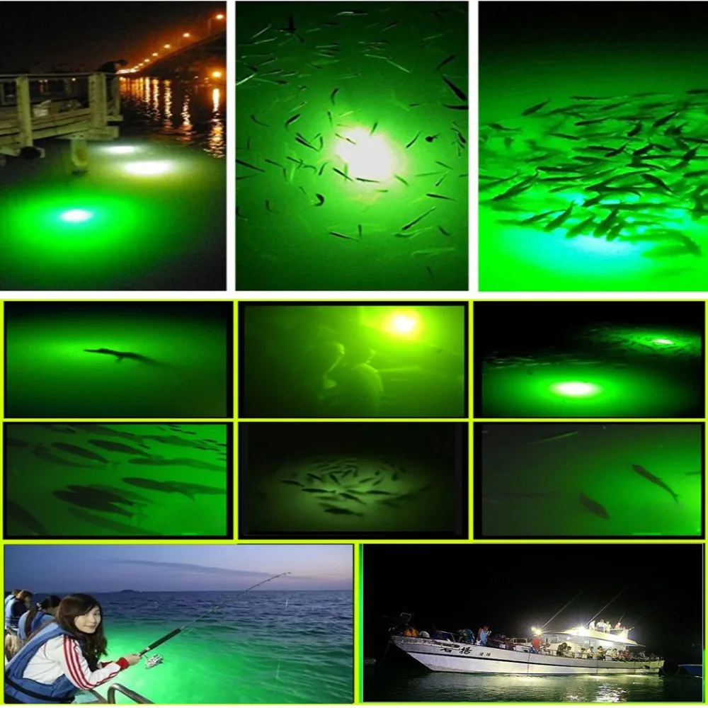 Subaquática de Pesca Conduziu a Lâmpada m de Cabo à Prova v Ip68 6 d' Água Luz 20 w dc 12 13 Luz subaquática de Pesca CONDUZIU a lâmpada