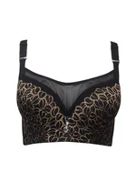 Women's Lace Underwear Big Bust Thin Full Cup Bra 75-105 C D E Cup TOP Large Bralette Push Up Adjustable Women Sexy Lingerie Bra - Image 3