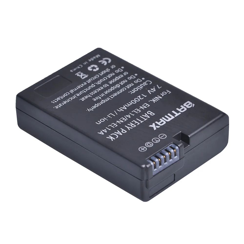Günstig 1 Stück EN EL14 EN EL14a ENEL14 EL14 Batterie + LCD Ladegerät für Nikon P7800, P7100, D3400, D5500, D5300 D5200, D3200, D3300, D5100, D3100, Df.