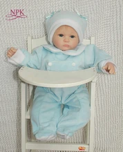 Npk, bonecas reborn, bebês meninas de 18 polegadas, silicone, bonecas reborn, realista, bebê recém-nascido, princesa, com roupas de pelúcia, casa de bonecas, plamates