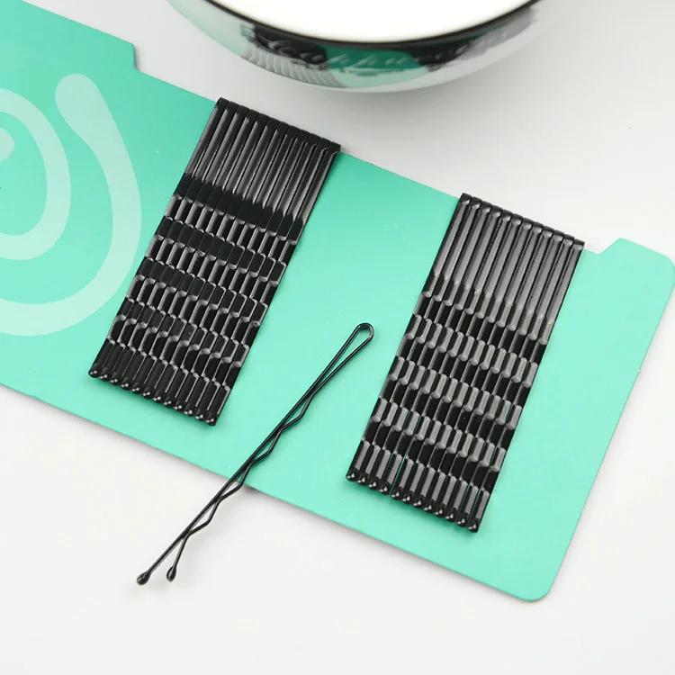 Bobby Pins 6cm Hair Clips for Hair Clip Pin Flat/Wavy/Curved Hairpins Barrettes for Women Girls Hairdressing Accessories Black