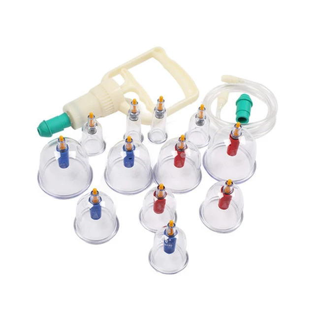 12 Cup Chinese Cupping Therapy Set Therapy Vacuum Cupping Cups Keep fit