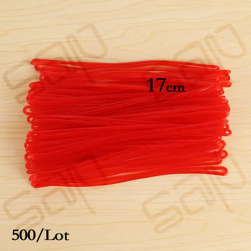 

SAP backpack accessories 17cm red silicone/pvc travel tag attached red vinyl loop Lot of 500 (WL005-clear red-500)
