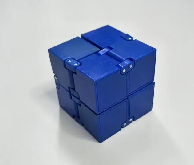 blue Тренд креативный бесконечный куб магический куб офисный флип кубическая головоломка стоп снятие стресса игрушки для детей с синдромом аутизма - Цвет: blue