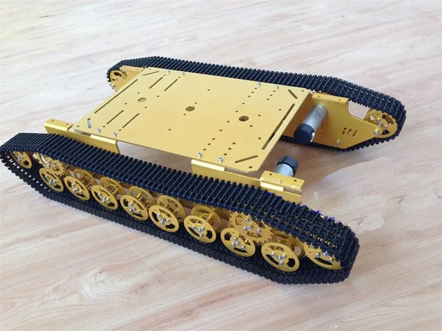 

DIY Robot Metal Tank Chassis 4wd Robot Crawler Tracked Vehicle Caterpillar Track Chain Car Mobile Platform Tractor RC Toy