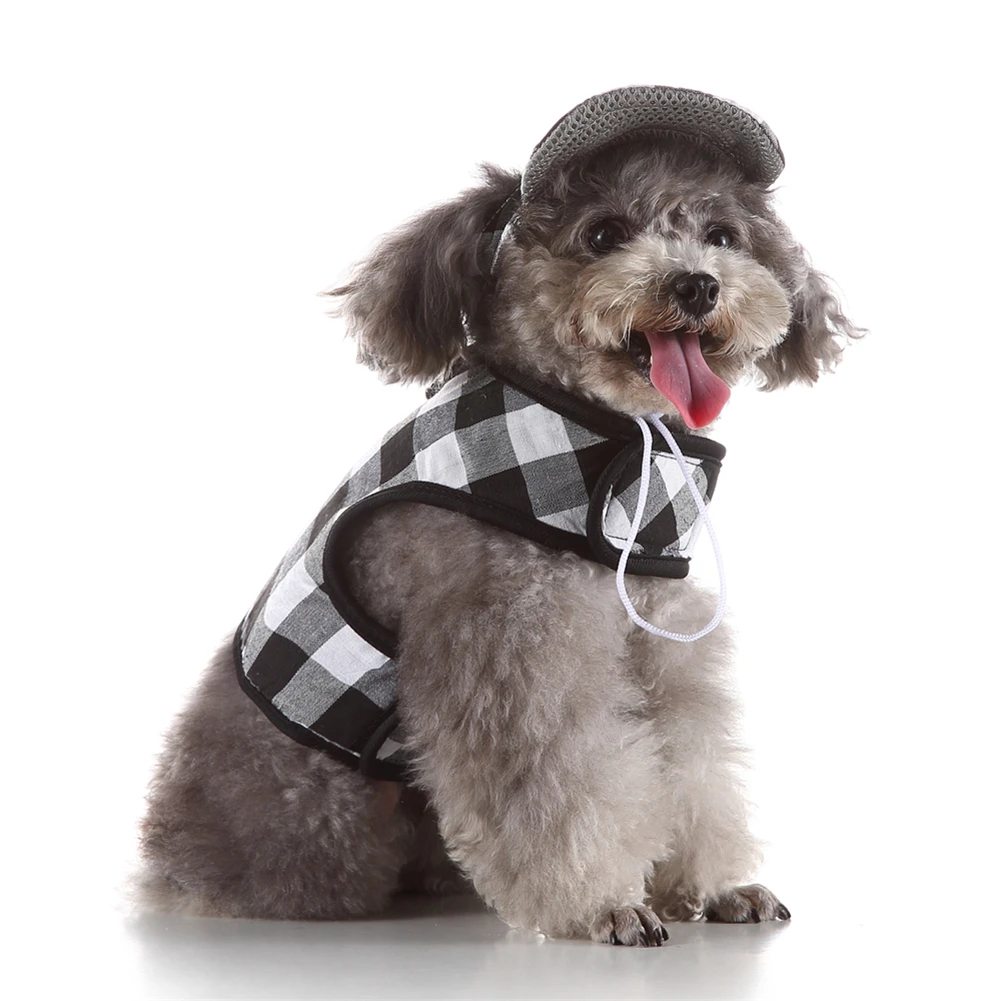Жилет для животных с поводком светоотражающий нагрудный ремень для собаки с шапкой защищенный от побега одежда для домашних животных Регулируемый дизайн