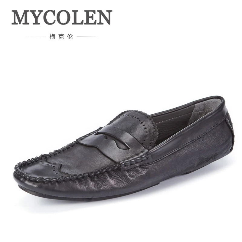 

MYCOLEN Spring Autumn Men'S Shoes High Quality Breathable Moccasins Loafers Slip On Sneakers Casual Shoes Mens Loafers Leather