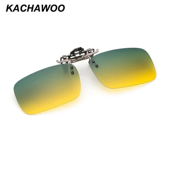 

Kachawoo polarized clip on sunglasses men driving unisex day&night vision driving prescription glasses clip on women