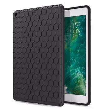 

MoKo Fit for iPad 9.7 2018/2017 - [Honey Comb Series] Light Weight Shock Proof Soft Silicone Back Cover [Kids Friendly]