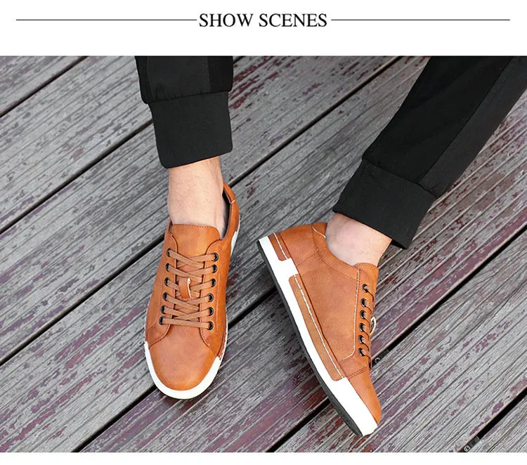 Мужские кожаные туфли высокого качества с толстой подошвой; классические мужские дышащие кроссовки на плоской подошве; кроссовки для молодых мужчин; MC-149