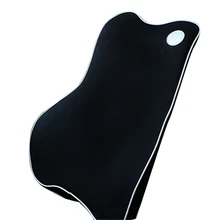 Комфортная подушка для талии из пены с эффектом памяти, подушка для сиденья, поясничная поддержка спины, домашнее кресло для автомобиля, черный цвет