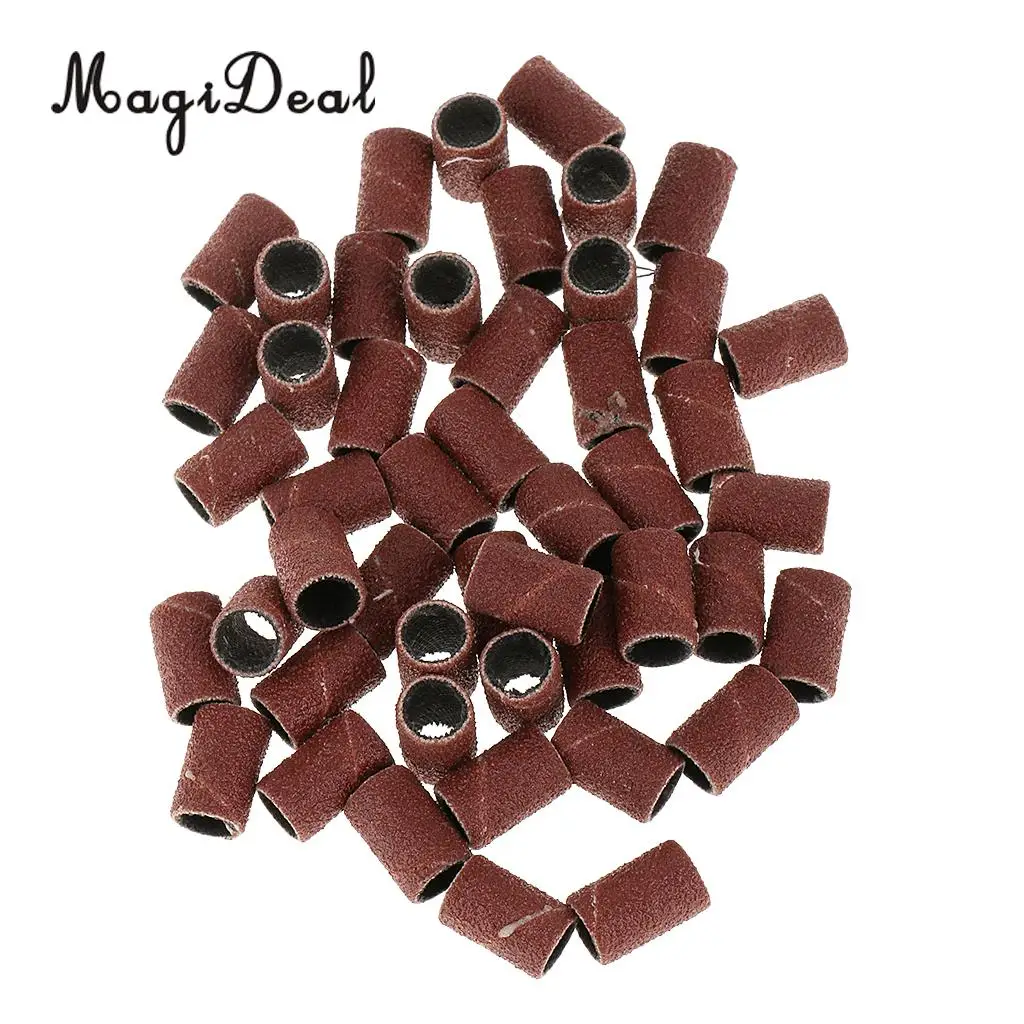 MagiDeal 50pcs 180' Sanding Bands Replacement Electric Nail Drill File Bits Suitable for manicure as well as pedicure