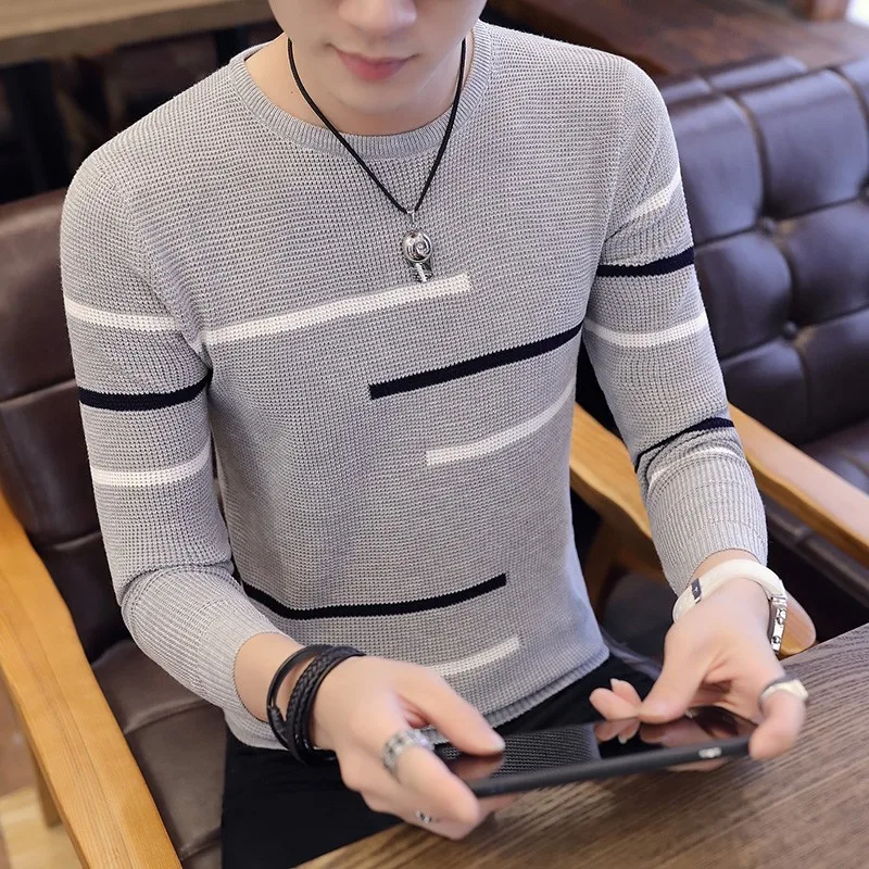 

Varsanol Fashion Sweater For Men Cotton Pullovers Sweater Long Sleeve Knitness Coat Newest Warm O Neck Sweater Male Winter Hot