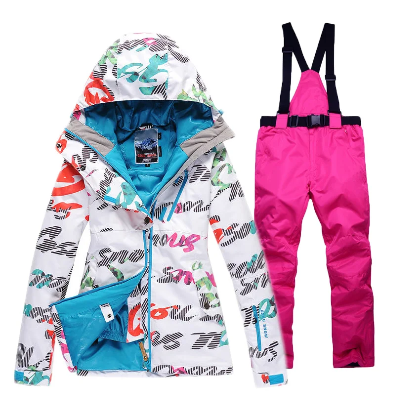 

Brand New Snow Woman Ski Suits for Women Winter Breathable Girls Snow Jacket Snowboarding Coat Cotton-padded Jacket Pants Suit