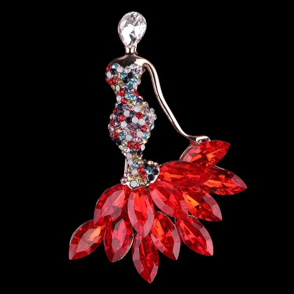 

Fashion Crystal Mermaid Brooches Full Rhinestone Women Brooches Jewelry Elegant Women wedding party Clothes Decorative Badges