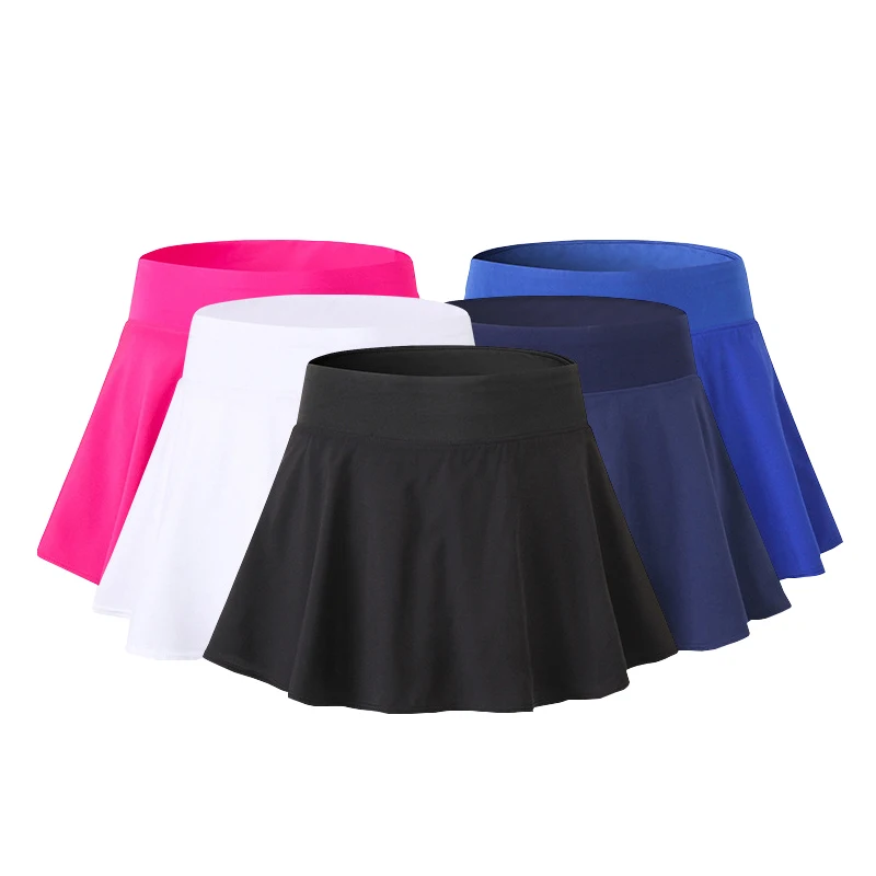 

2018 New Women Breathable Polyester Tennis Skorts Ladies Quickly Dry Anti Exposure Gym Fitness Running Yoga Jogging Skirt 2 In 1