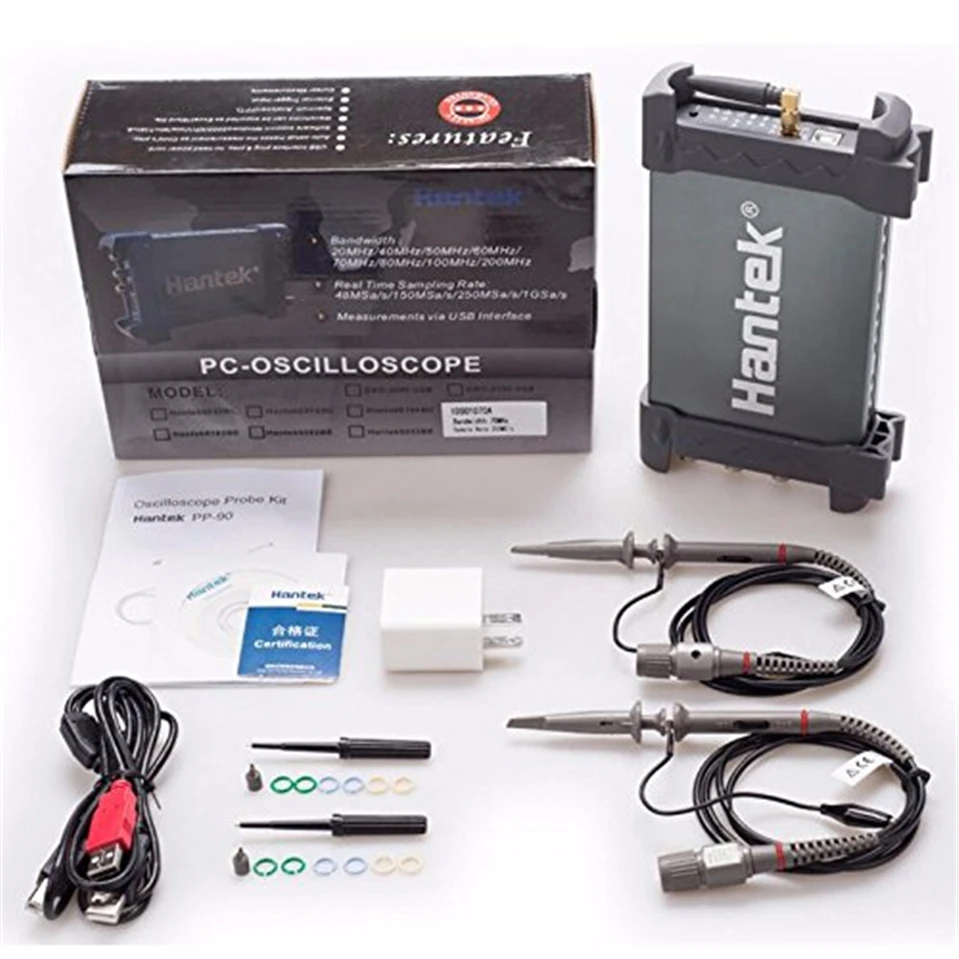 Hantek iDSO1070A 2 CH USB цифровой мини осциллограф Поддержка Wi-Fi Android IOS мобильный телефон/PAD Windows PC